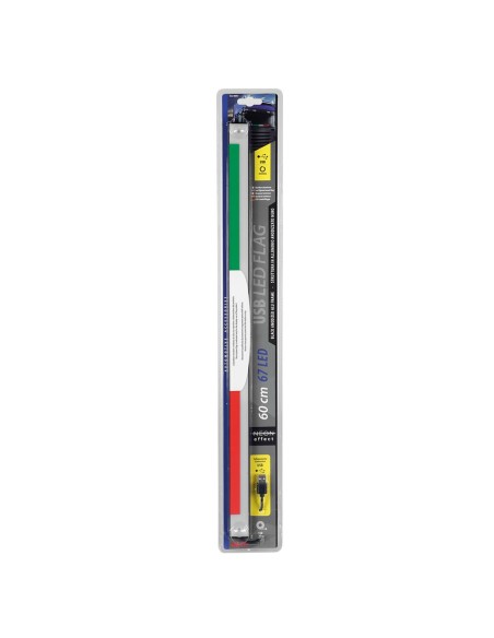Bandiera luminosa 60cm struttura in alluminio 67 Led effetto neon USB