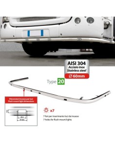 Barra inox sotto paraurti camion Type 20 Scania G R serie 6 Streamline 4 2