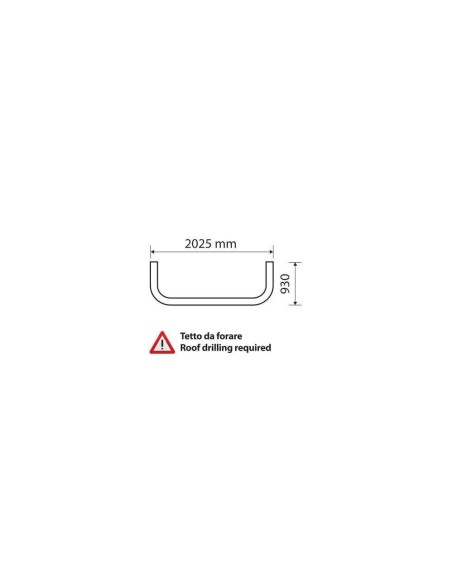 Barra portafari inox tetto camion Type 1 Ford F Max dal 2018