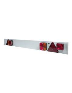 Barra segnaletica posteriore 120cm 12V con portatarga omologata