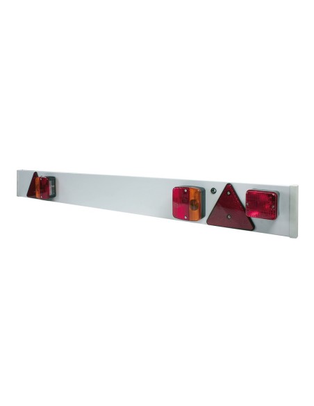 Barra segnaletica posteriore 120cm 12V con portatarga omologata