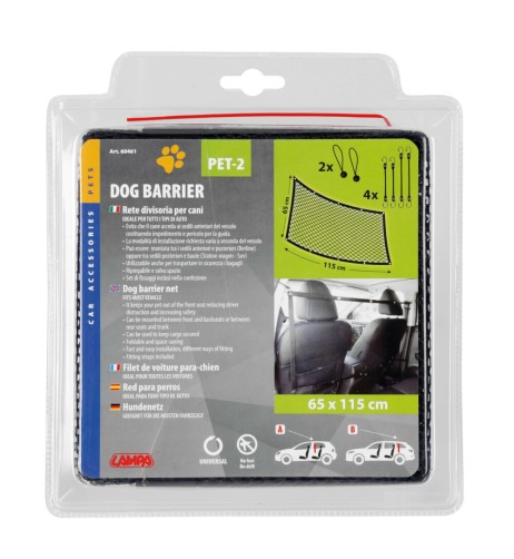 Barriera protezione interna auto divisoria per cani Pet 2