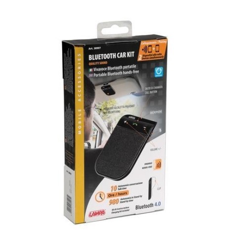 Bluetooth car kit vivavoce Bluetooth portatile 2 dispositivi