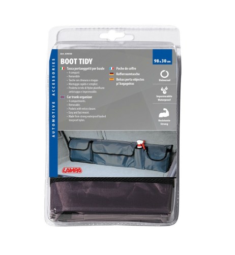 Borsa portaoggetti organizer per baule con tasche 98x30cm