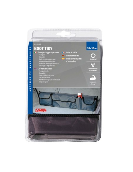 Borsa portaoggetti organizer per baule con tasche 98x30cm