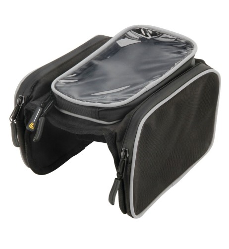 Borsa telaio bici a 3 comparti con porta telefono