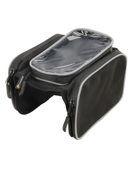 Borsa telaio bici a 3 comparti con porta telefono