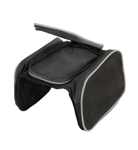 Borsa telaio bici a 3 comparti con porta telefono