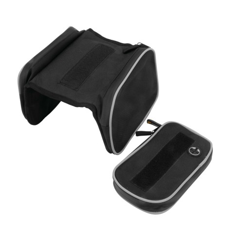 Borsa telaio bici a 3 comparti con porta telefono