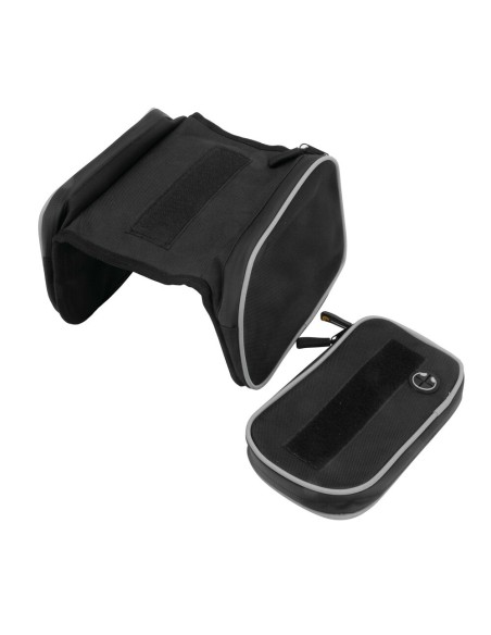 Borsa telaio bici a 3 comparti con porta telefono