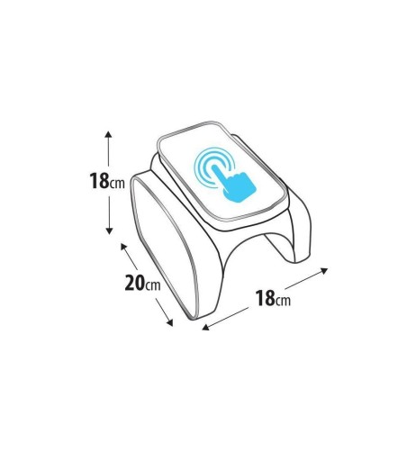 Borsa telaio bici a 3 comparti con porta telefono
