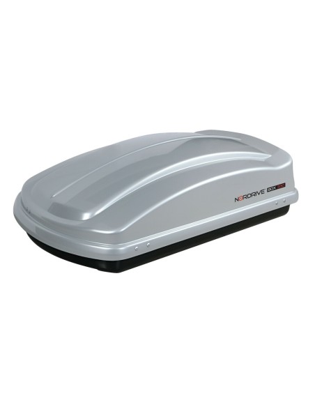 Box Auto Portatutto Portapacchi Nordrive in ABS 330 litri Argento lucido