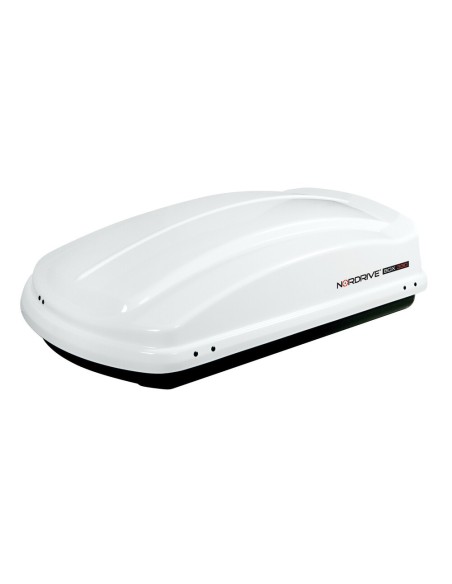 Box Auto Portatutto Portapacchi Nordrive in ABS 330 litri Bianco lucido