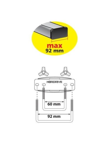 Box Auto Portatutto Portapacchi Nordrive in ABS 330 litri Grigio Goffrato