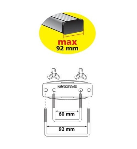 Box Auto Portatutto Portapacchi Nordrive in ABS 330 litri Nero lucido