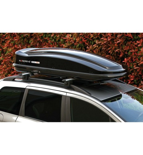 Box Auto Portatutto Portapacchi Nordrive in ABS 430 litri Nero Lucido