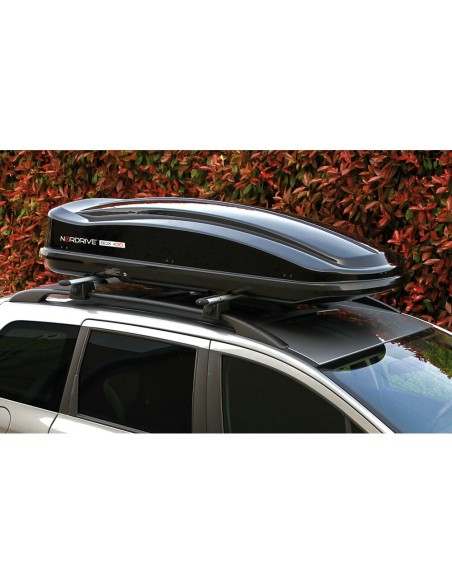 Box Auto Portatutto Portapacchi Nordrive in ABS 430 litri Nero Lucido