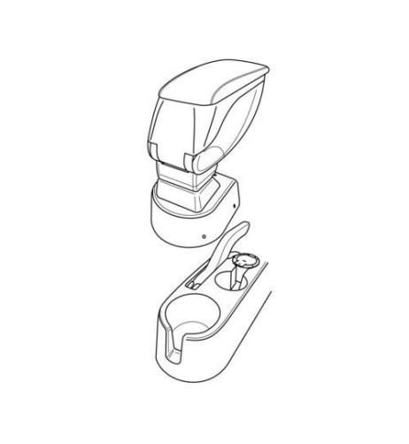 Bracciolo portaoggetti sportivo attacco Kia Rio 2005 2011