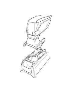 Bracciolo portaoggetti sportivo attacco Skoda Yeti dal 2009 2