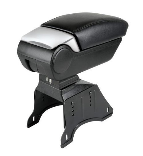 Bracciolo universale Premium doppio sistema di fissaggio con USB silver