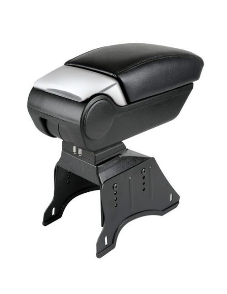 Bracciolo universale Premium doppio sistema di fissaggio con USB silver