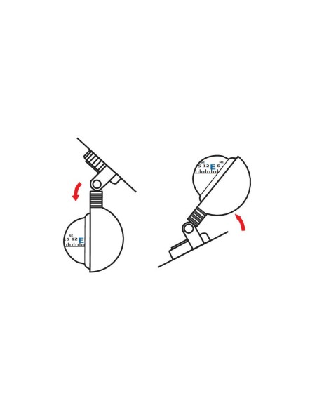 Bussola adesiva auto camion fuoristrada 39x67x32mm