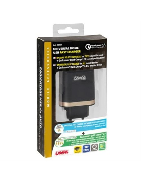 Caricabatteria 230V con 1 porta Usb Qualcomm Quick Charge