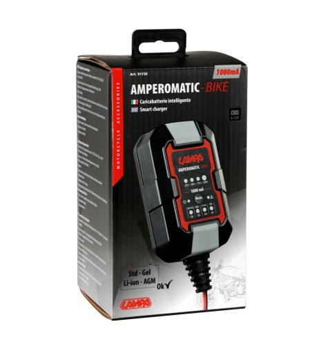 Caricabatteria mantenitore intelligente moto 6 12V 1A