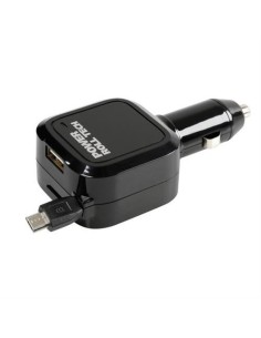 Caricatore auto USB ricarica veloce 3100 mA 12 24V cavo retrattile Micro 