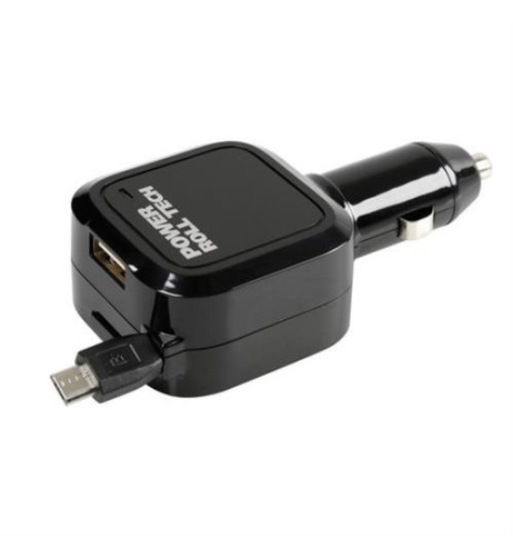 Caricatore auto USB ricarica veloce 3100 mA 12 24V cavo retrattile Micro 