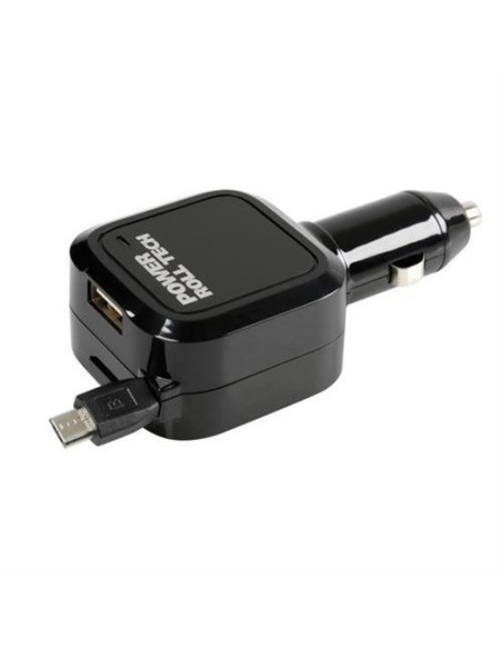 Caricatore auto USB ricarica veloce 3100 mA 12 24V cavo retrattile Micro 