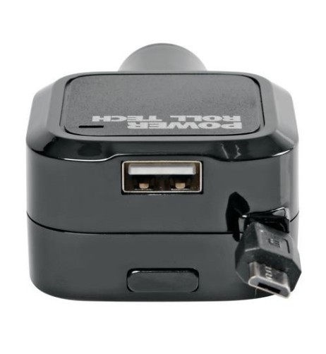 Caricatore auto USB ricarica veloce 3100 mA 12 24V cavo retrattile Micro 