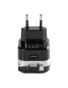 Caricatore USB ricarica veloce 2400 mA 230V cavo Micro USB retrattile 2