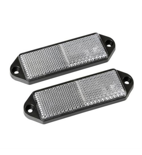 Catarifrangenti frontali rettangolari 90x65mm Bianco omologati