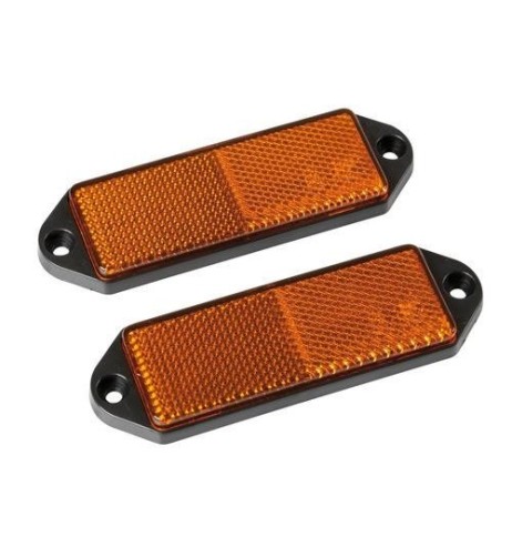 Catarifrangenti laterali rettangolari 90x65mm arancio omologati