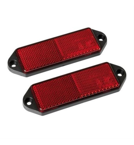 Catarifrangenti posteriori rettangolari 90x65mm rosso omologati