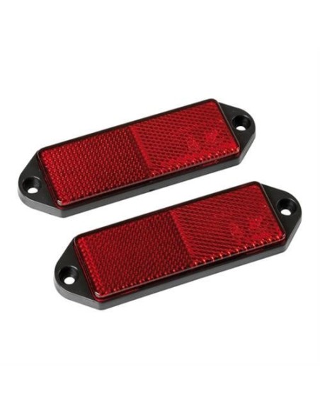 Catarifrangenti posteriori rettangolari 90x65mm rosso omologati