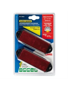 Catarifrangenti posteriori rettangolari 90x65mm rosso omologati 2