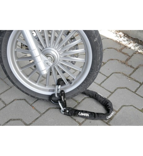 Catena antifurto Atrox in acciaio con protezione antiscasso 90cm