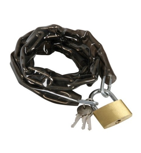 Catena antifurto con lucchetto bicicletta bici ciclo 90cm rivestita in PVC