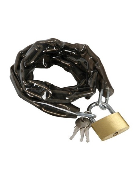 Catena antifurto con lucchetto bicicletta bici ciclo 90cm rivestita in PVC
