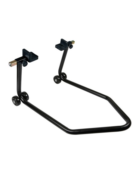 Cavalletto moto a sollevamento posteriore con ruotini