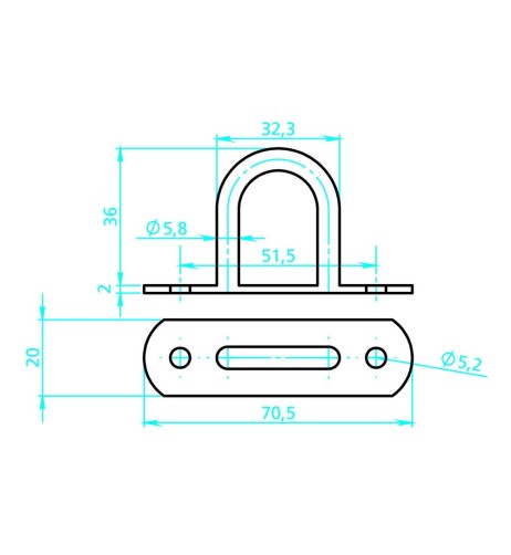 Cavallotti tendifune rotondi camion 2 pezzi