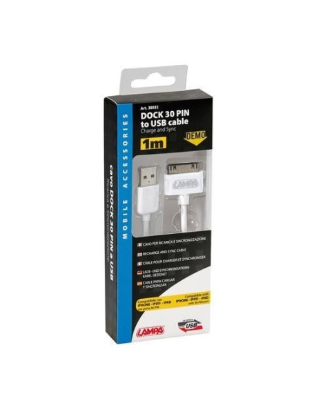 Cavo 100cm USB Dock 30 pin per dispositivi Apple