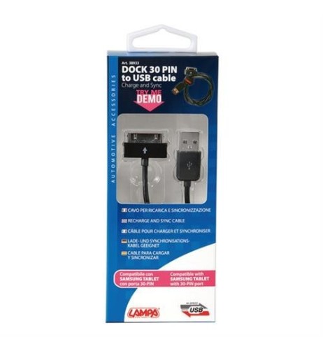 Cavo 100cm USB Dock 30 pin per dispositivi Samsung