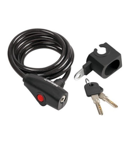 Cavo antifurto 60cm acciaio a spirale diametro 8mm bicicletta bici ciclo