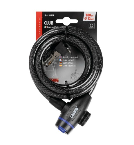 Cavo antifurto moto scooter casco con plastificazione antigraffio