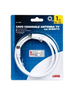 Cavo coassiale antenna TV 1m con spinotti