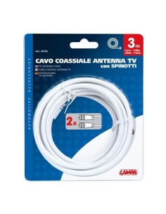 Cavo coassiale antenna TV 3m con spinotti
