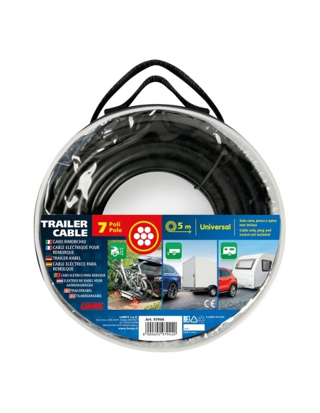 Cavo elettrico rimorchio universale 7 poli 5 metri